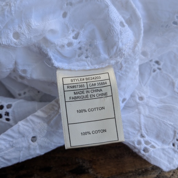 🔴Final Price BB Dakota White Chevelle Crop Blouse - Picture 3 of 8